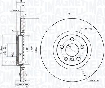 Magneti Marelli 360406183201 - Bremžu diski autodraugiem.lv