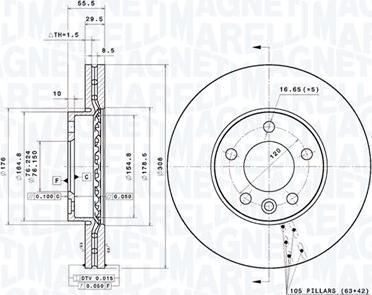 Magneti Marelli 360406183701 - Bremžu diski autodraugiem.lv