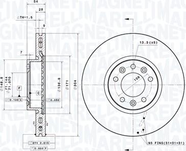 Magneti Marelli 360406182901 - Bremžu diski autodraugiem.lv