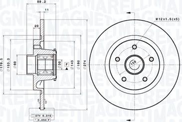 Magneti Marelli 360406182400 - Bremžu diski autodraugiem.lv