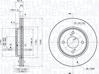 Magneti Marelli 360406187901 - Bremžu diski autodraugiem.lv