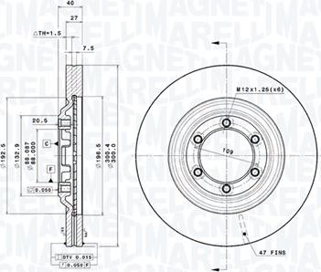 Magneti Marelli 360406187200 - Bremžu diski autodraugiem.lv