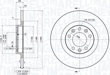 Magneti Marelli 360406139101 - Bremžu diski autodraugiem.lv