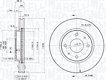 Magneti Marelli 360406126301 - Bremžu diski autodraugiem.lv