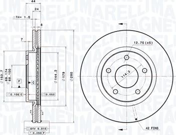 Magneti Marelli 360406120801 - Bremžu diski autodraugiem.lv