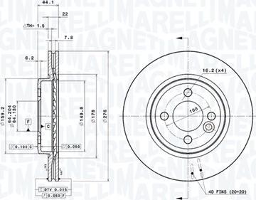 Magneti Marelli 360406120301 - Bremžu diski autodraugiem.lv