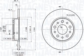 Magneti Marelli 360406121301 - Bremžu diski autodraugiem.lv