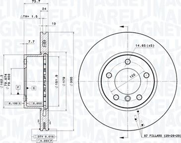 Magneti Marelli 360406128201 - Bremžu diski autodraugiem.lv