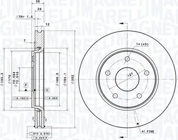 Magneti Marelli 360406123201 - Bremžu diski autodraugiem.lv