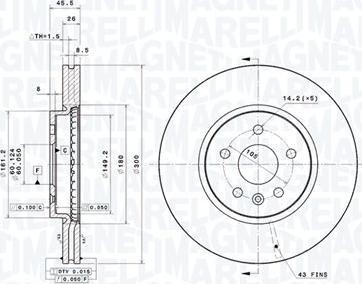 Magneti Marelli 360406127601 - Bremžu diski autodraugiem.lv