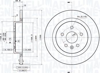 Magneti Marelli 360406214801 - Bremžu diski autodraugiem.lv