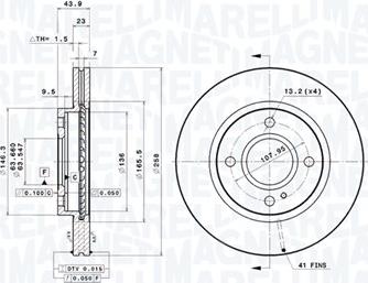 Magneti Marelli 360406210901 - Bremžu diski autodraugiem.lv