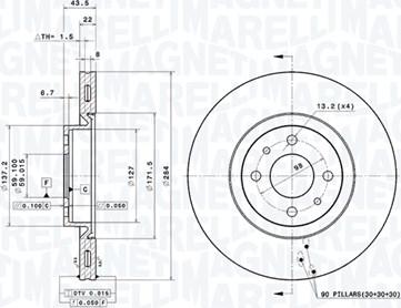 Magneti Marelli 360406211201 - Bremžu diski autodraugiem.lv