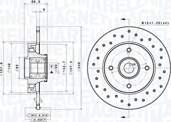 Magneti Marelli 360406218902 - Bremžu diski autodraugiem.lv