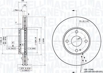 Magneti Marelli 360406212301 - Bremžu diski autodraugiem.lv