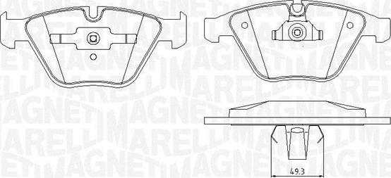 Magneti Marelli 363916060151 - Bremžu uzliku kompl., Disku bremzes autodraugiem.lv