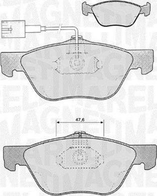 Magneti Marelli 363916060103 - Bremžu uzliku kompl., Disku bremzes autodraugiem.lv