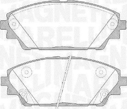 Magneti Marelli 363916060808 - Bremžu uzliku kompl., Disku bremzes autodraugiem.lv