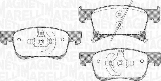 Magneti Marelli 363916060814 - Bremžu uzliku kompl., Disku bremzes autodraugiem.lv