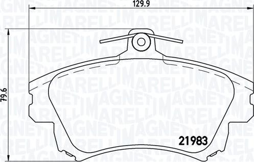 Magneti Marelli 363700486017 - Bremžu uzliku kompl., Disku bremzes autodraugiem.lv