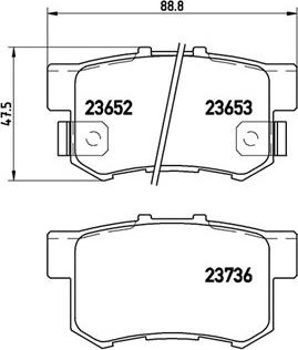 ACURA 43022SZ3A02 - Bremžu uzliku kompl., Disku bremzes autodraugiem.lv