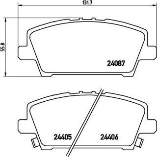 Japanparts JPA403 - Bremžu uzliku kompl., Disku bremzes autodraugiem.lv