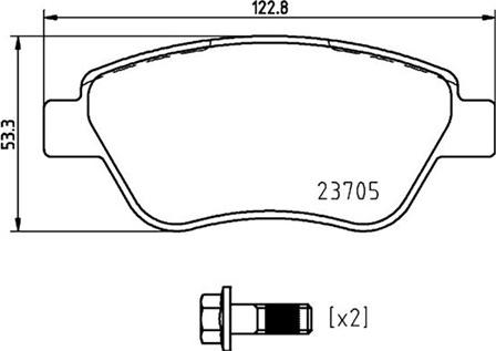 Magneti Marelli 363700423169 - Bremžu uzliku kompl., Disku bremzes autodraugiem.lv