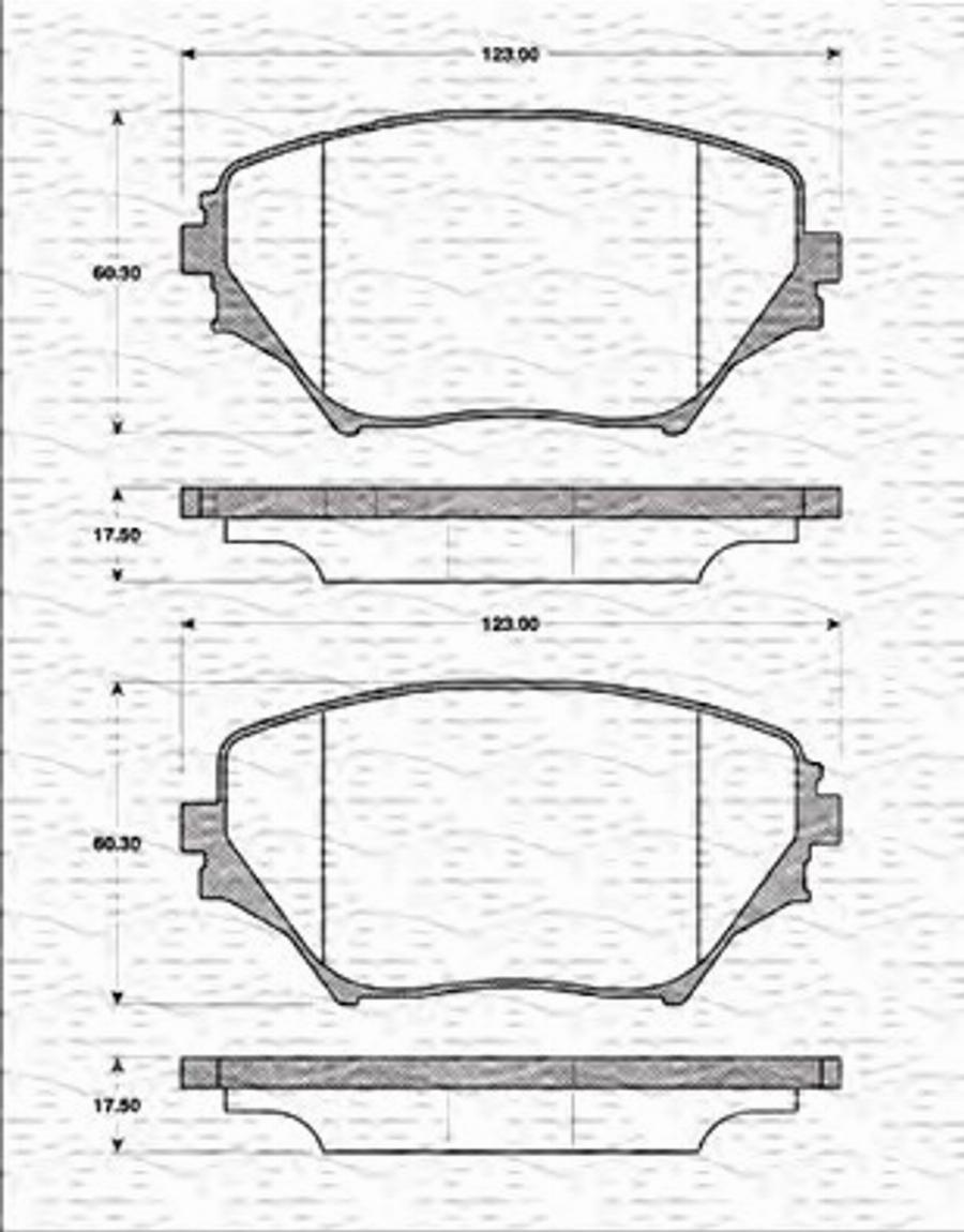 Magneti Marelli 363702161291 - Bremžu uzliku kompl., Disku bremzes autodraugiem.lv