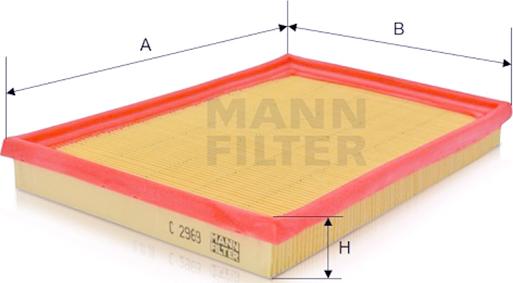 Mann-Filter C 2969 - Gaisa filtrs autodraugiem.lv