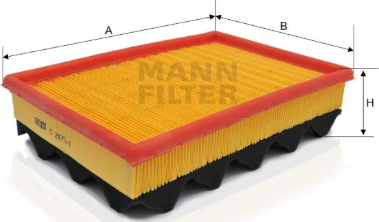 Mann-Filter C 2677/1 - Gaisa filtrs autodraugiem.lv