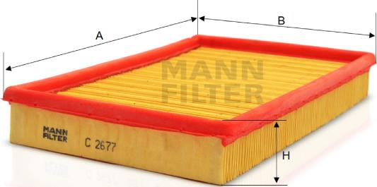 Mann-Filter C 2677 - Gaisa filtrs autodraugiem.lv