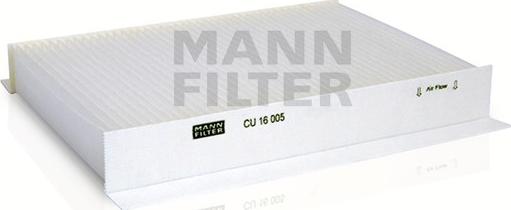 Mann-Filter CU 16 005 - Filtrs, Salona telpas gaiss autodraugiem.lv