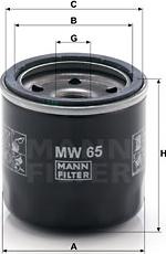 Mann-Filter MW 65 - Eļļas filtrs autodraugiem.lv