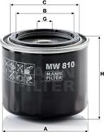 Mann-Filter MW 810 - Eļļas filtrs autodraugiem.lv