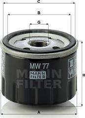 Mann-Filter MW 77 - Eļļas filtrs autodraugiem.lv