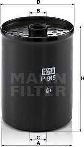 Mann-Filter P 945 x - Degvielas filtrs autodraugiem.lv