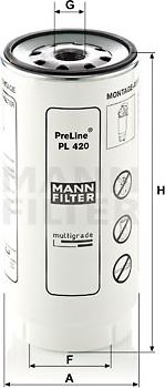 Mann-Filter PL 420 x - Degvielas filtrs autodraugiem.lv