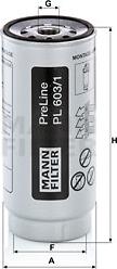 Mann-Filter PL 603/1 x - Degvielas filtrs autodraugiem.lv
