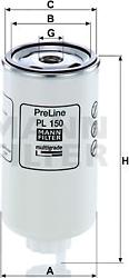 Mann-Filter PL 150 - Degvielas filtrs autodraugiem.lv