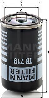 Mann-Filter TB719 - Gaisa sausinātāja patrona, Gaisa kompresors autodraugiem.lv