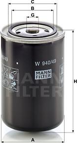 Mann-Filter W 940/49 - Eļļas filtrs autodraugiem.lv