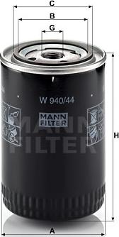 Mann-Filter W 940/44 - Eļļas filtrs autodraugiem.lv