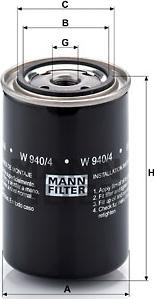 Mann-Filter W 940/4 - Eļļas filtrs autodraugiem.lv