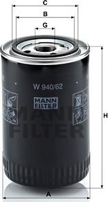 Mann-Filter W 940/62 - Eļļas filtrs autodraugiem.lv
