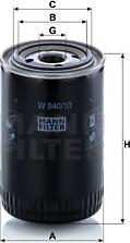 Mann-Filter W 940 (10) - Eļļas filtrs autodraugiem.lv