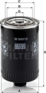 Mann-Filter W 940/13 - Eļļas filtrs autodraugiem.lv
