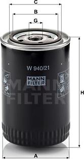 Mann-Filter W 940/21 - Eļļas filtrs autodraugiem.lv