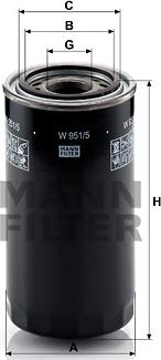 Mann-Filter W951/5 - Hidrofiltrs, Automātiskā pārnesumkārba autodraugiem.lv