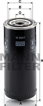 Mann-Filter W 962/1 - Filtrs, Hidropacēlāja sistēma autodraugiem.lv