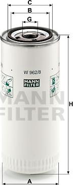 Mann-Filter W 962/8 - Eļļas filtrs autodraugiem.lv